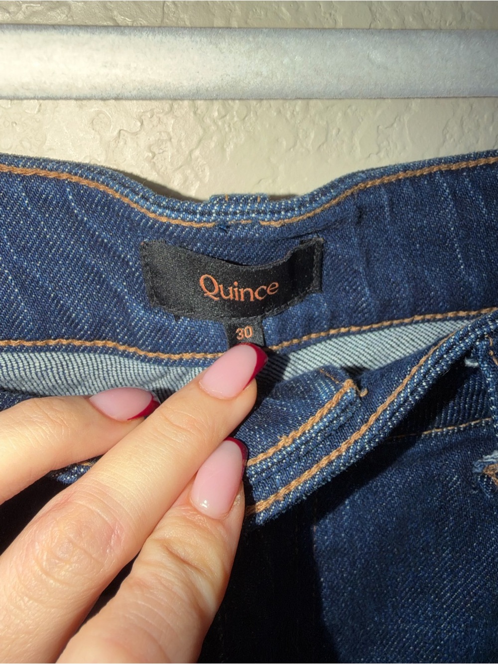 Quince Comfort Stretch High Rise Cropped Wide Leg Jeans Stormy Blue Sz 30 - Picture 3 of 7